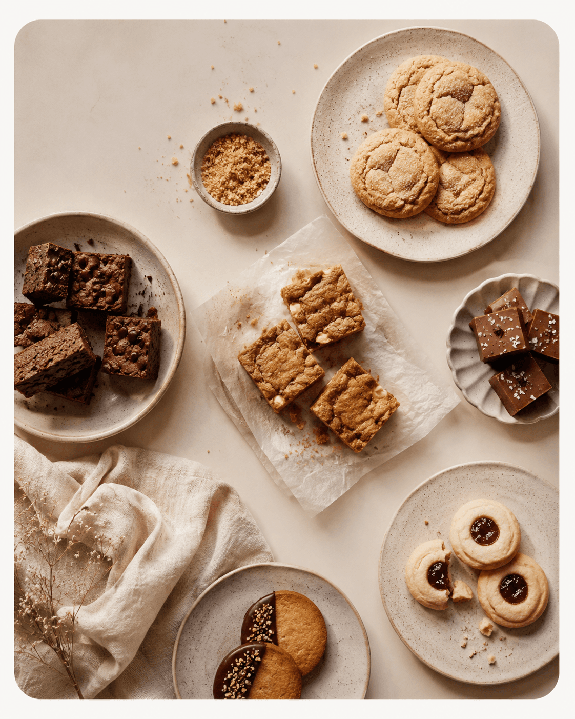 An arrangement of Simply Treats home-baked cookies and desserts